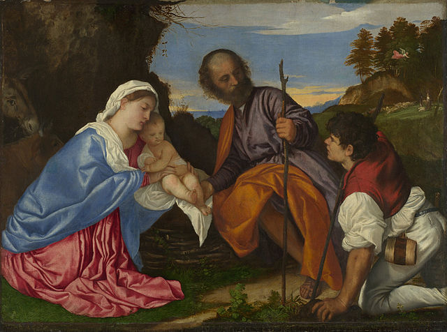 Sacra Famiglia con un pastore - Tiziano